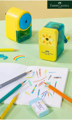 Faber-Castell Pencil Sharpener Automatically Enters Lead Hand-cranked Multi-gear Desktop Rotary Student School Stationery