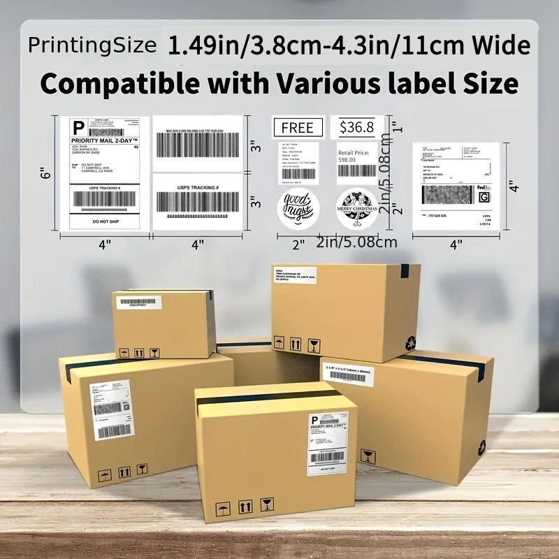 Marklife Thermal Printer Black Bluetooth Inkless HD Printer Maker Compatible Mac,iOS,Windows For School Office Small Business