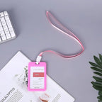 Lanyard Card Covers Women Men Work Permit Holder Credit Card Holder Neck Strap Students Kids Bus Cards Case ID Card Holder