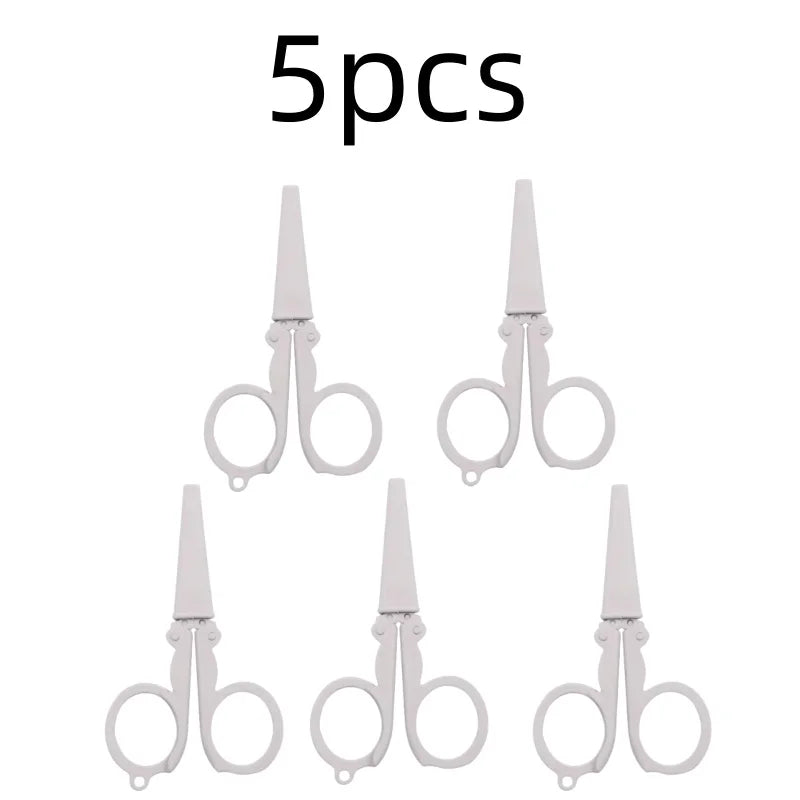 Cute Foldable Scissors Mini Morandi Paper Cutter Knife Portable Envelopes Opener DIY Handmade Art Tools School Office Supplies