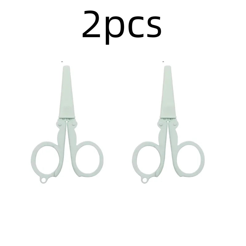 Cute Foldable Scissors Mini Morandi Paper Cutter Knife Portable Envelopes Opener DIY Handmade Art Tools School Office Supplies