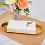 25/50PCS White Prefolded Paper Napkins Built-in Flatware Pocket Disposable Dinner Paper Napkins Christmas Wedding Party Supplies