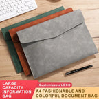 PU Leather A4 Document Bag, 7 Colors, File Folder for Office & Travel, Stylish Organizer