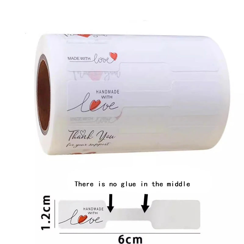 500Pcs/roll Blank Labels Paper Price Tags Portable Self Adhesive Stickers Jewelry Hangtags Necklace Ring Display Packaging