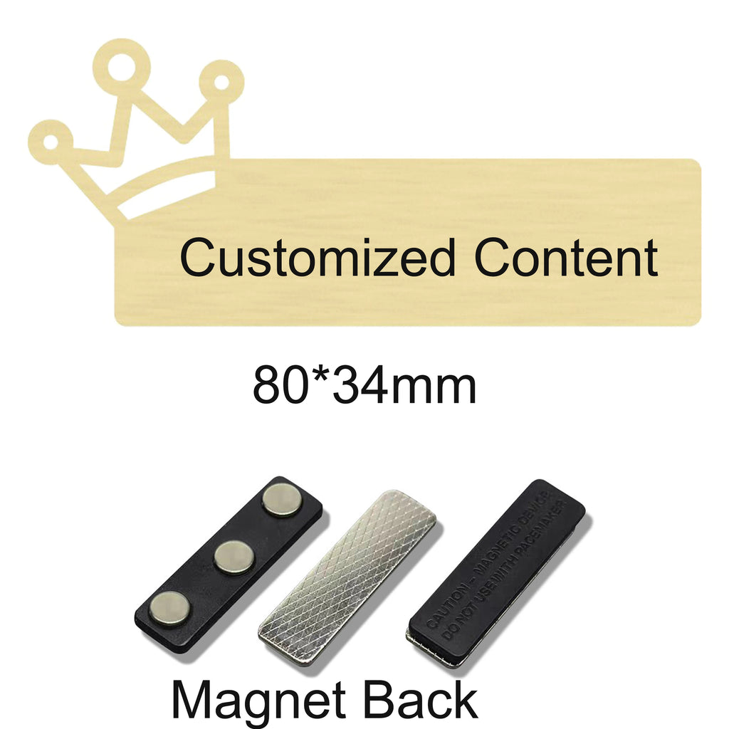 Customized Brooch Pin Personalize Engrave Your Text Logo Business ID Plate Copper Letterbox Mailbox Tag Name Badges