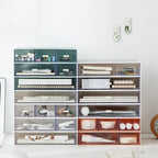 Desk Storage Drawers Desk Document Sundries Holder Cosmetic Desktop Organizer Box Cabinet Home Office Stationery Stackable Box