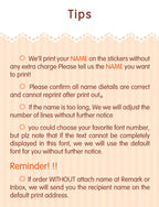 Custom Hebrew Waterproof Self-adhesive Baby Name Sticker Personalized Kids School Label Kindergarten Stationery Tag