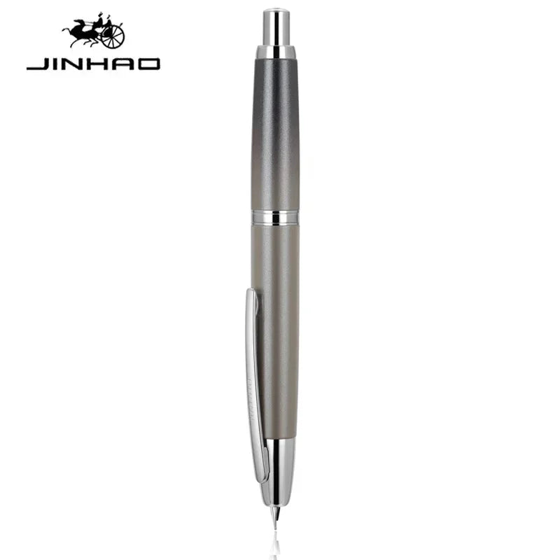 JINHAO 10 Press Fountain Pen Retractable EF/F Nib Metal With Clip Writing Ink Pen Converter School Supplies Stationery PK A1 A2