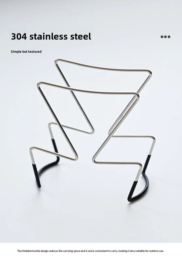 Cafe Drip Bag Coffee Holder,Stainless Steel Coffee Filter Holder,Outdoor Japanese Style Hanging Ear Coffee Holder,Portable Stand