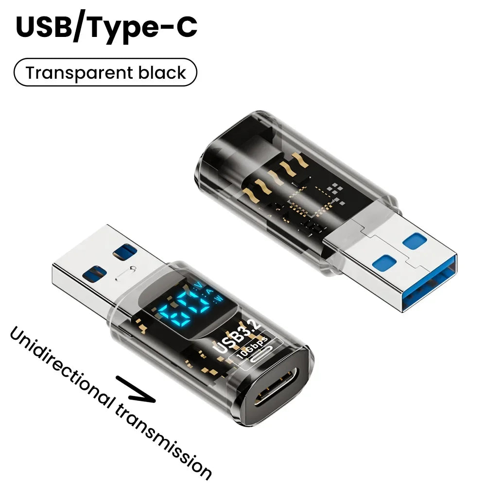 Digital Display USB3.2 Adapter USB A To Type C Adapter Data Transfer 60w Fast Charging USB C Converter For PC iphone15 Samsung