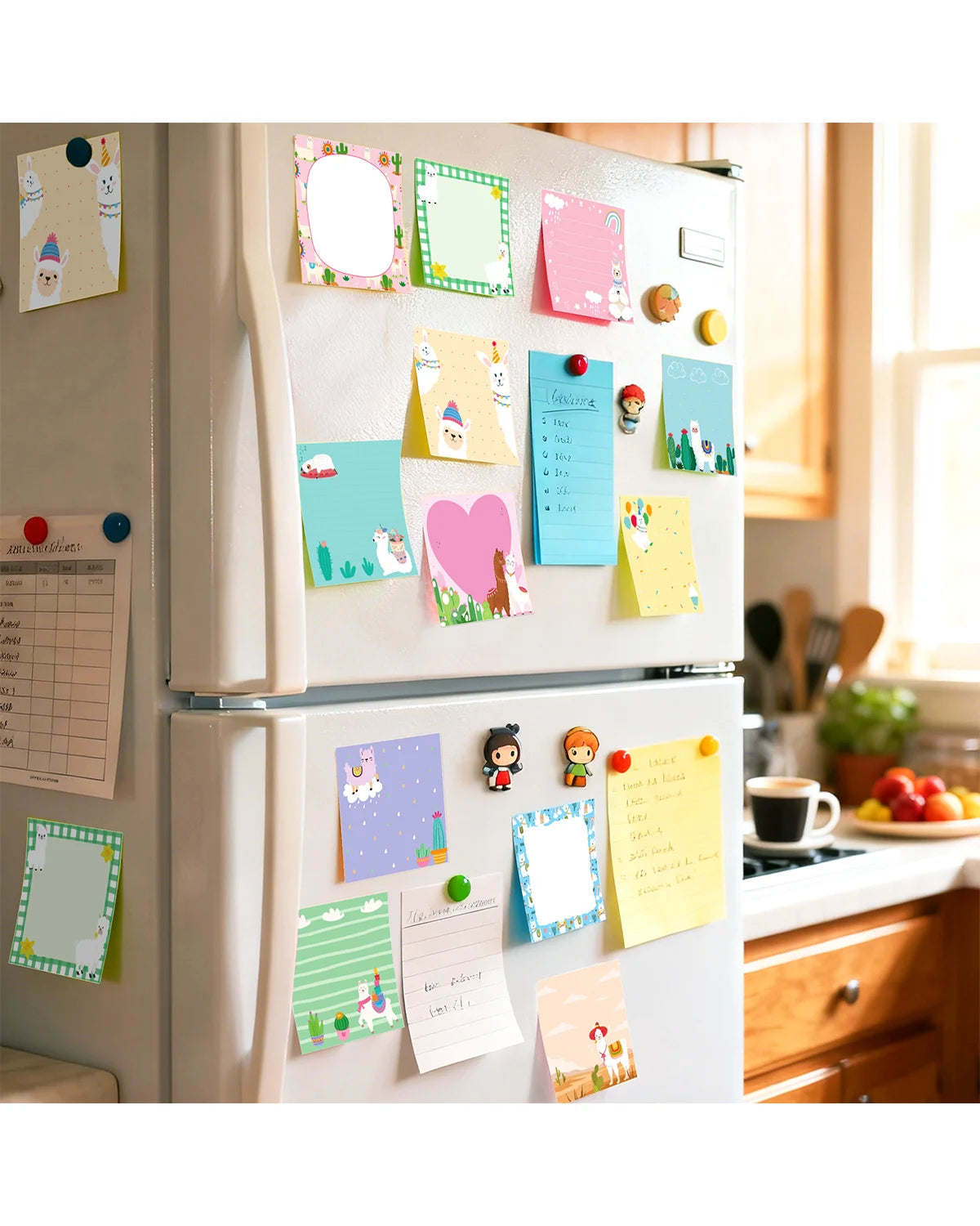 12/24pcs Cute Animals Sticky Notes Set, Refrigerator Memo Pads,Self-Stick Dog Cat Notes Pads for Home Office Gifts Supplies