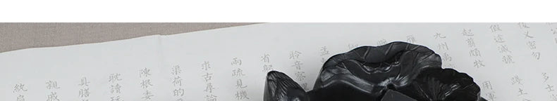 Carving Ink Stone Lotus Shaped Natural Calligraphy Rock Grinding Inkstone Plate Chinese Painting Calligraphie Strong Ink Inkslab
