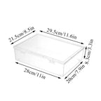 Office Large Capacity Plastic Storage Box With Flap Lid Multipurpose Clear Organizers Art Supply Document Box Organization