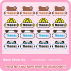 Custom Heat Transfers Name Sticker Personalized Washable Clothes Ironing Stickers Iron-on Labels Fabric Clothing Babysuit Tags
