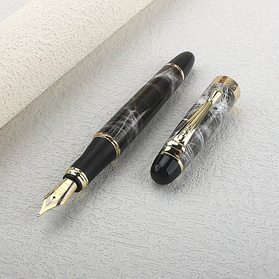 Jinhao X750 Classic Style Silver Clip Metal Fountain Pen 0.5 mm Nib Steel Ink Pens for Gift Office Supplies School Supplies