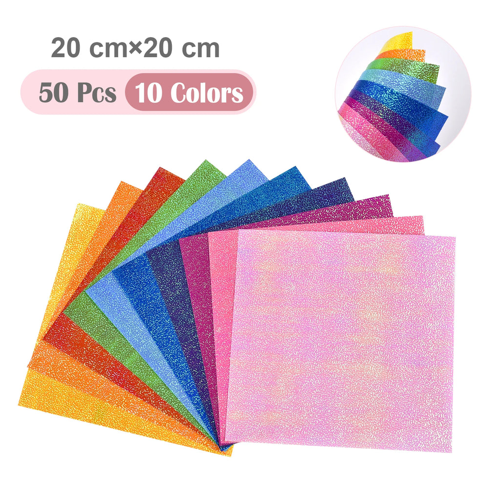50Pcs Metallic Pearl Cardstock Paper Shimmer DIY Shiny Craft For Wedding, Scrapbook, Craft, Cards Party Decoration