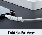 10pcs Cable Protector Silicone Charge Cable Spiral Winder Wire End Cord Savers Cover For Phone USB Charger Cable Accessories