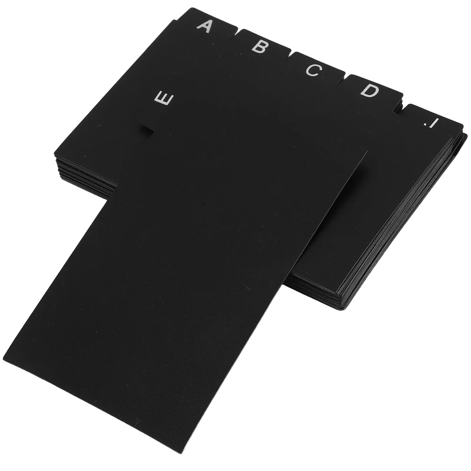 30pcs Index Card Dividers Black Pp Material For Organizing Documents Study Materials Recipes Alphabet Tabs Space Saving