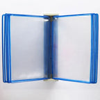 10 Page Flipping Folder A4 Wall Mounted Standard Operation Manual Data Display Rack PVC+metal Frame Material