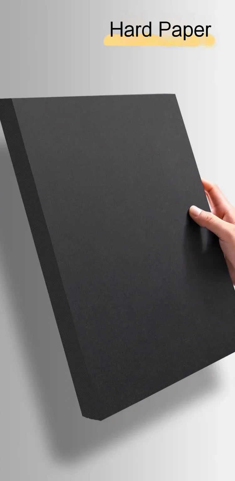 A4/A5 Black Cardboard Sheets Paper Art Painting Supplies Double-Sided for Graffiti Drawing Diy Handmade Cardstock 180/230/300g