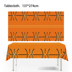 Basketball Tablecloths Basketball Party Decorations Rectangular Plastic Table Cover Boys Basketball Theme Birthday Party Supplie