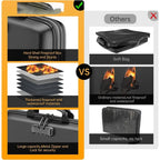 Fireproof File Organizer with Lock, Hard-Shell Case Fireproof Document Box with 13 Accordion File Folder, for Important