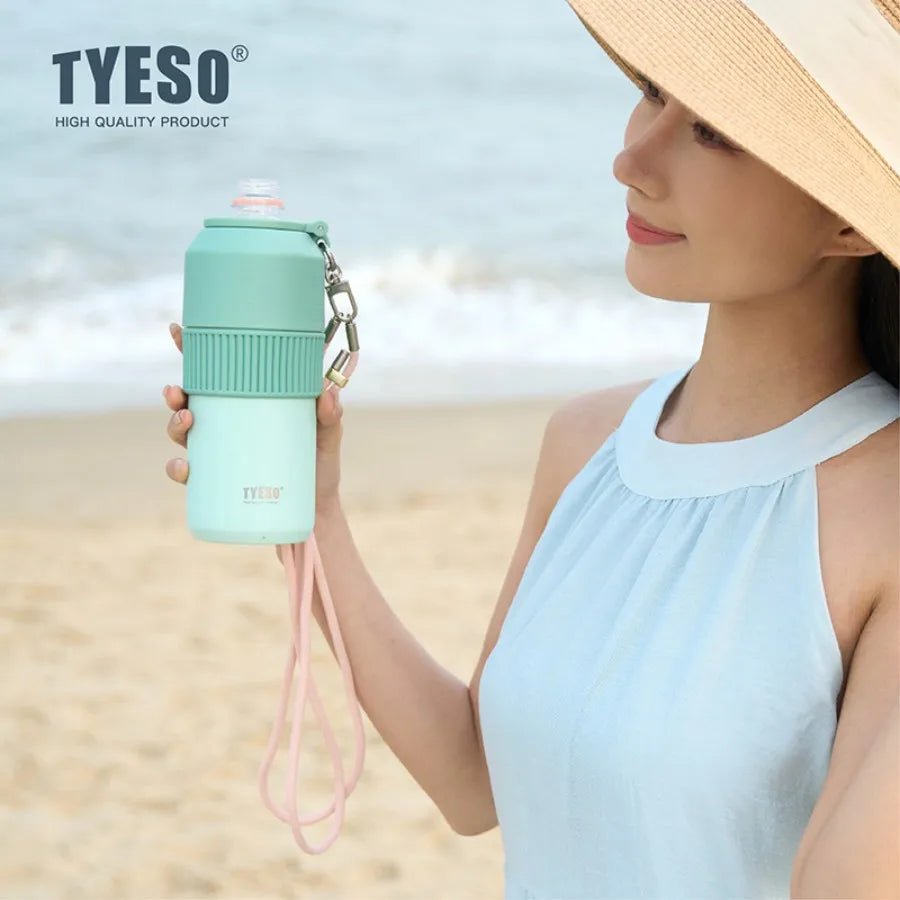 Tyeso 680ML Insulated Sports Tumbler, Portable Durable Cold Keeping Water Cup Perfect for Outdoor Activities Travel  Daily Use