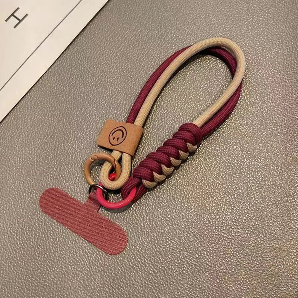 Universal Collision Color Woven Phone Straps Short Handheld Pendant Anti Fall Versatile Wristband Mobile Phone Hanging Rope