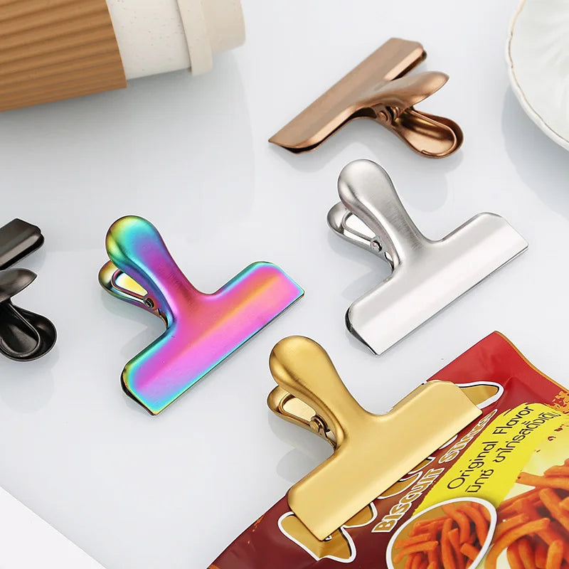 1/3/6PCS Multi-function Light Luxury Vintage Binder Metal Planner Clip Color Clamp Office Decorative Supply School Stationery