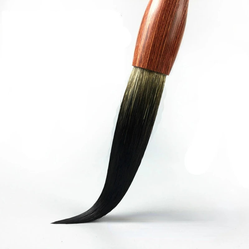 Chinese Calligraphy Large Hopper-shaped Brush Calligraphy Long Peak Caligrafia Regular Running Script Ink Painting Pen