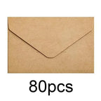 20/40/80PCS Classical White Black Kraft Blank Mini Paper Window Envelopes Wedding Invitation Envelope Gift Envelope