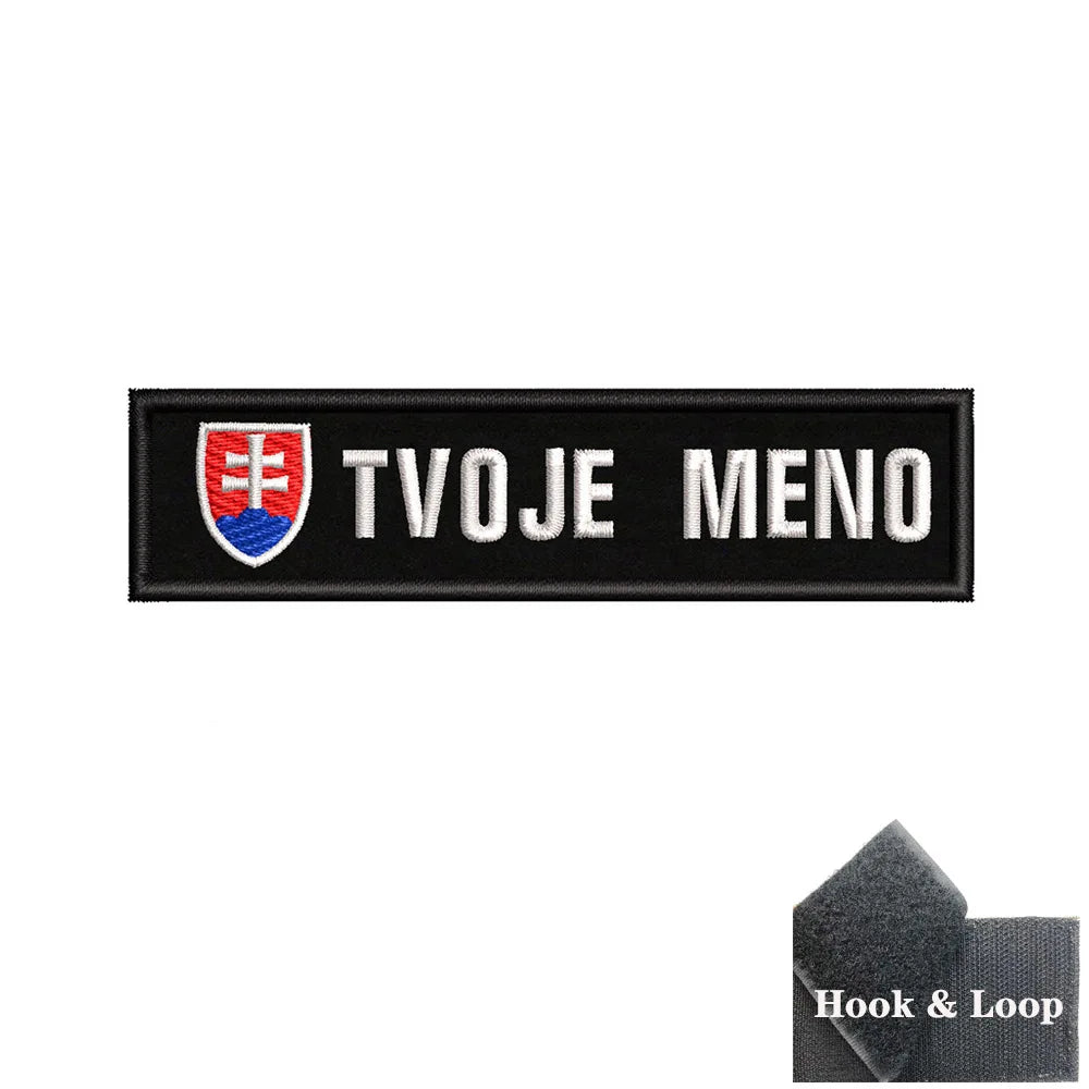 1PC 10cmX2.5cm Custom Name Flag Patch Stripes Badge Iron On Or Hook Loop Estonia Austria Bulgaria Hungary Romanian Ireland