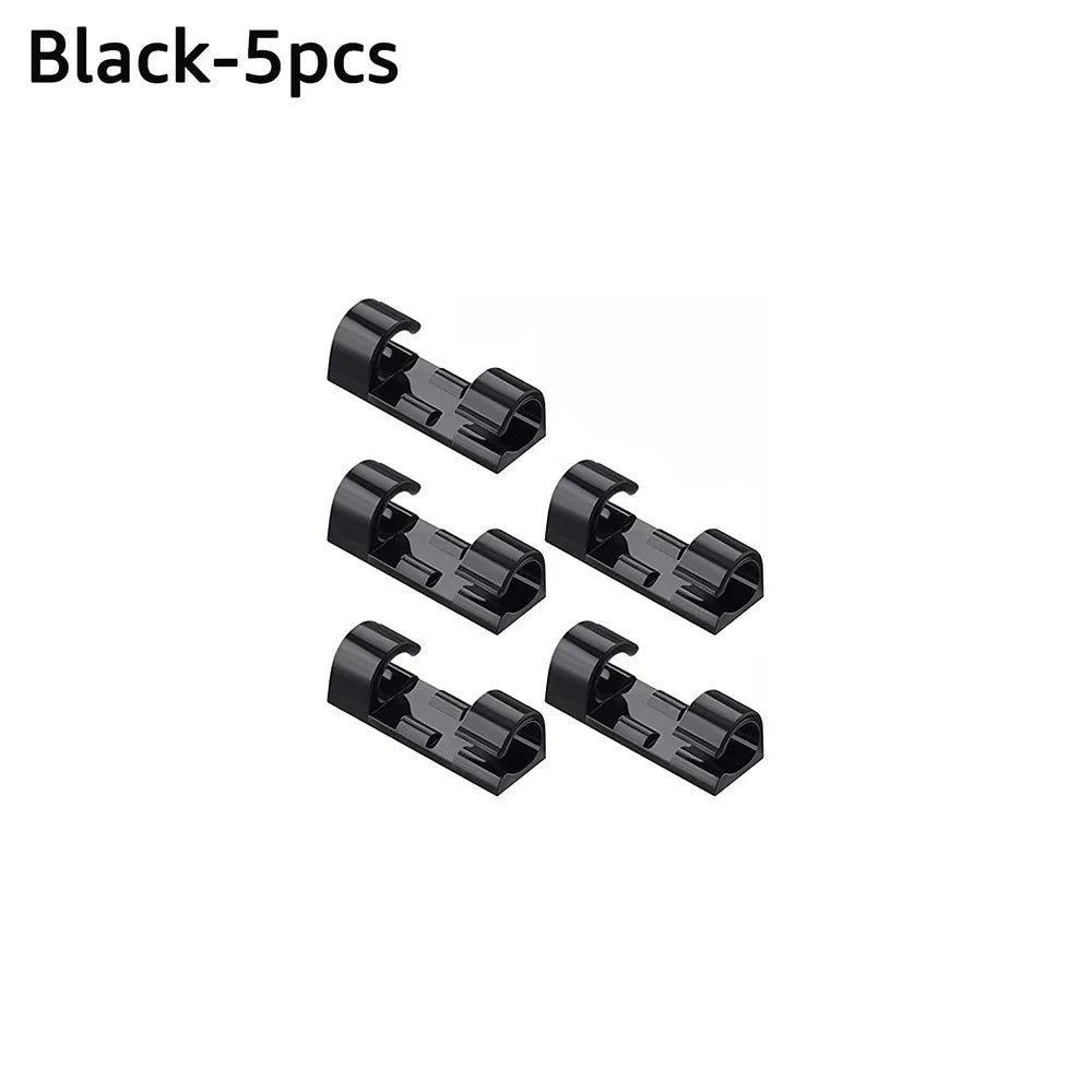 5/20PCS Adhesive Cable Clips Organizer Clips USB Wire Winder Holder Desk Cord Management For Earphone Mouse Cable in Home Office