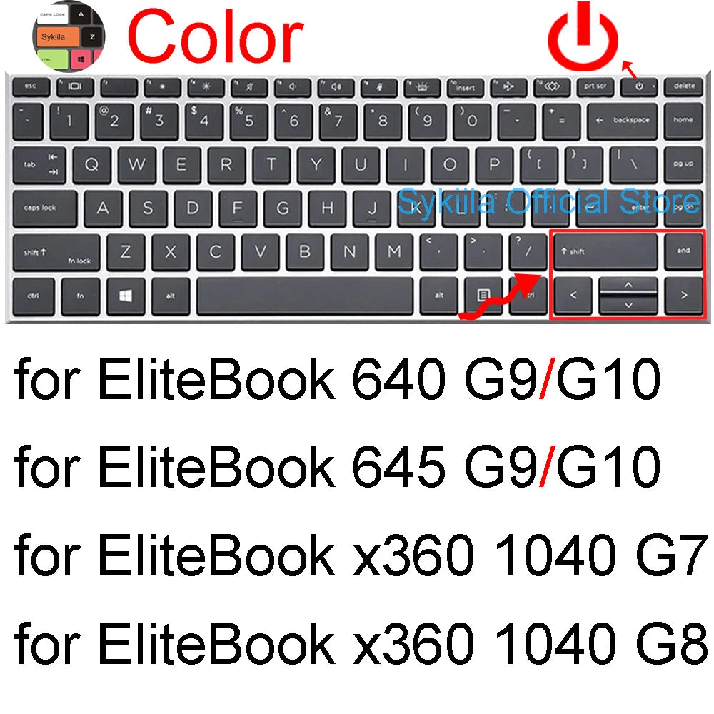 Keyboard cover for HP EliteBook 6 8 G2a G2i G1a G1q G1i 840 G11 G10 845 G9 X360 1040 G8 640 745 645 Silicone Protector Skin Case