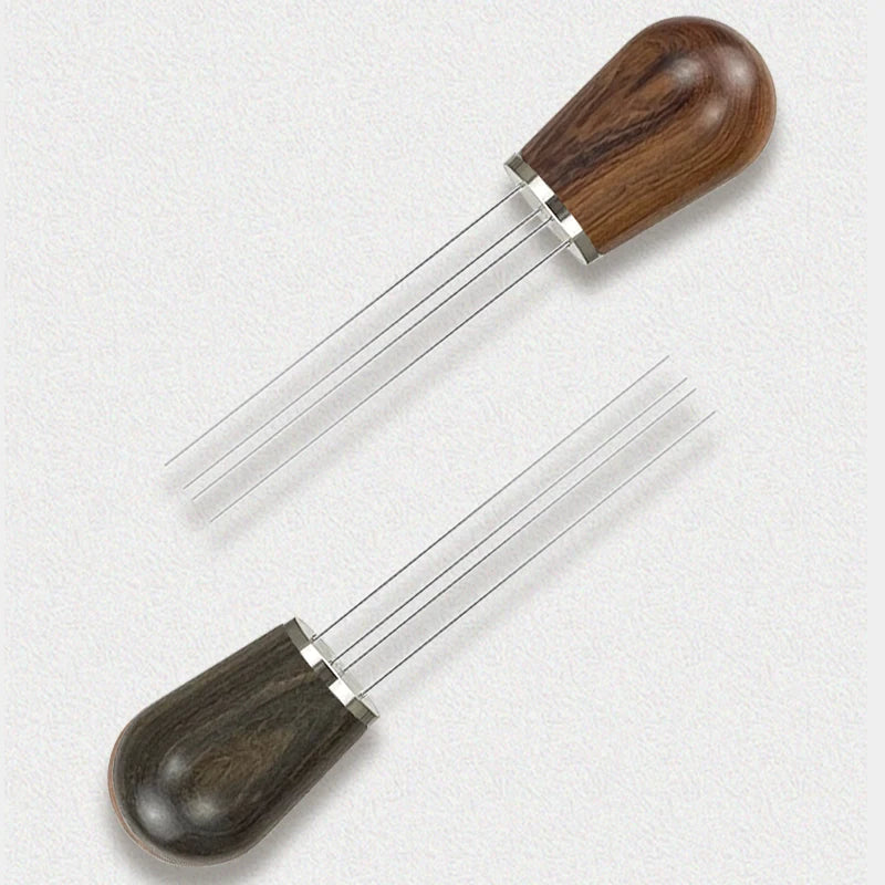 Coffee WDT Tools Needle Distributor Stainless Steel Powder Stirrer With Wooden Stand Espresso Maker Accessories Barista Tools