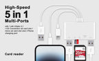New 5 In 1 SD Card Reader USB HUB for iPhone 12 13 14 15 16 17 Huawei USB 3.0 Type C to SD TF Card Memory Reader OTG Adapter