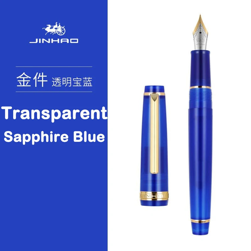 Jinhao 82 Fountain Pen Transparency Plastic Spin Pen Popular EF F M NIB Business Office School Supplies Writing Stationery