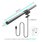Monitor Light Bar LED Computer Screen Hanging Lights RGB Atmosphere Table Lamp for Work Study Read Gaming Stepless Dimmable