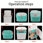 3Pcs Refill Pack Environmental Friendly Baby Diaper Garbage Bags for 16L Trash Bucket Replacement Liners Garbage Bag for Home