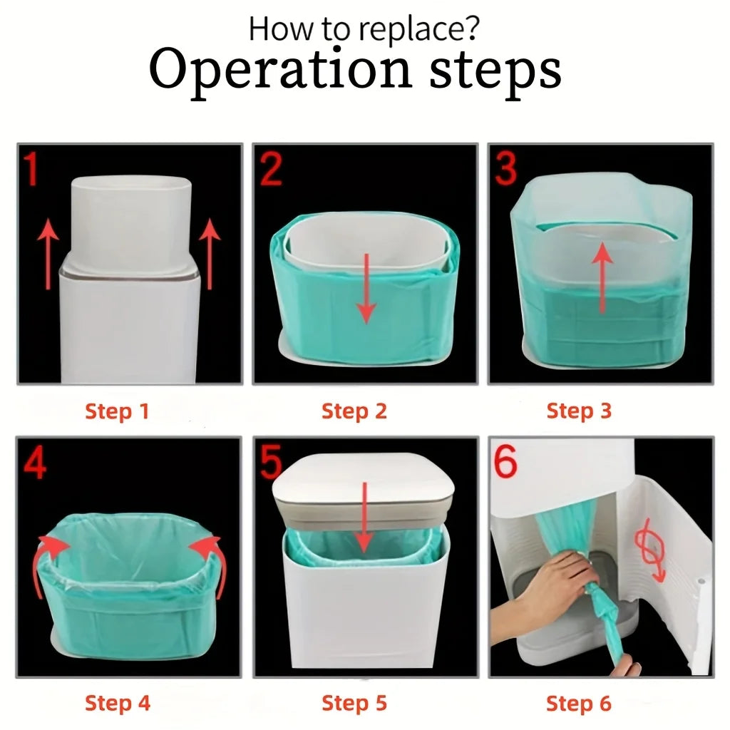 3Pcs Refill Pack Environmental Friendly Baby Diaper Garbage Bags for 16L Trash Bucket Replacement Liners Garbage Bag for Home
