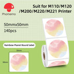 Phomemo Label For M110/M220/M221 Mini Printer Portable Thermal Label Stickers Self-Adhesive Waterproof Label Maker Sticker New