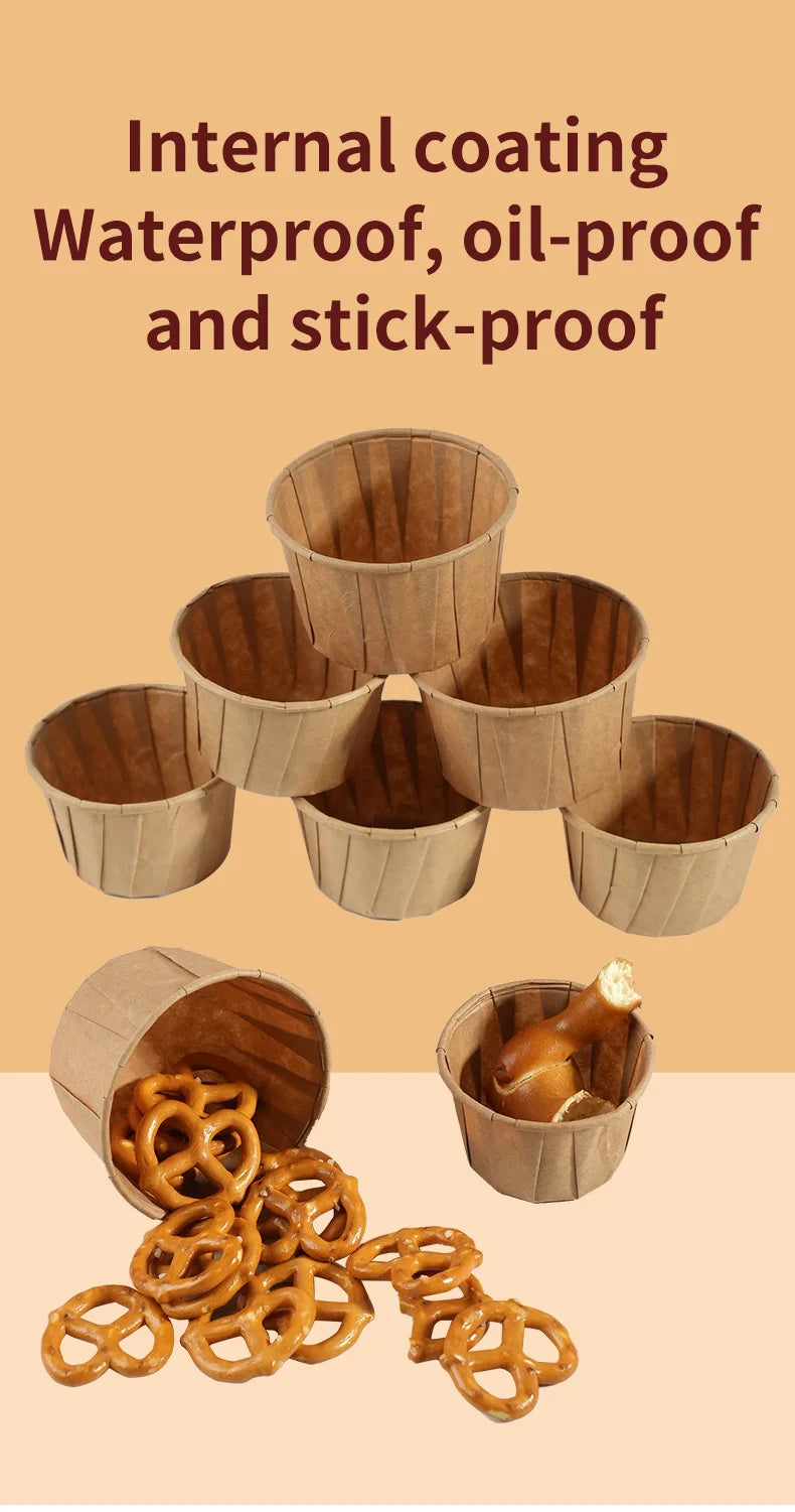 100/200pcs Disposable Paper Leak-proof Food Dipping Cup 0.75/1/2 oz Cup Suitable For Medicine Dispensing Supermarket Tasting Cup