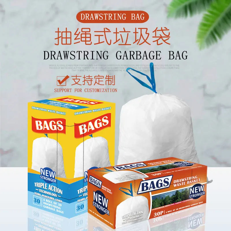 13 Gallon Tall Kitchen Trash Bags 60 Count White Unscented with Drawstring Garbage Bag for Home And Kitchen Use