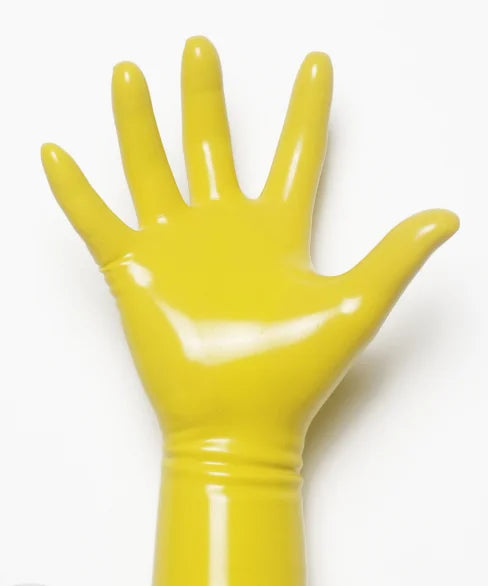 Transparent black Latex Gloves Women's Full Finger Rubber Gloves Wear