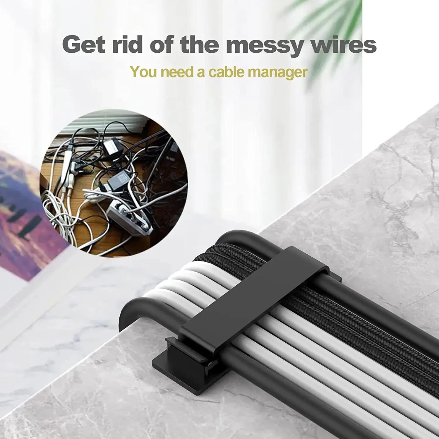 Self-adhesive Cable Organizer Wire Tie Cable Clamp Clips Holder Clamp Management Car GPS Data Decorative Cord Winder Manager