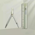 3 in 1 Compass Geometry Set with Ruler Pencil Kawaii Multifunctional Drawing Compass Math Geometry Tool Office School Supplies