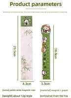Cute Panda Magnetic Bookmark Ruler Student Creative Flexible Ruler 15cm Cartoon Rabbit Bear Capybara Magnetic Straight Ruler