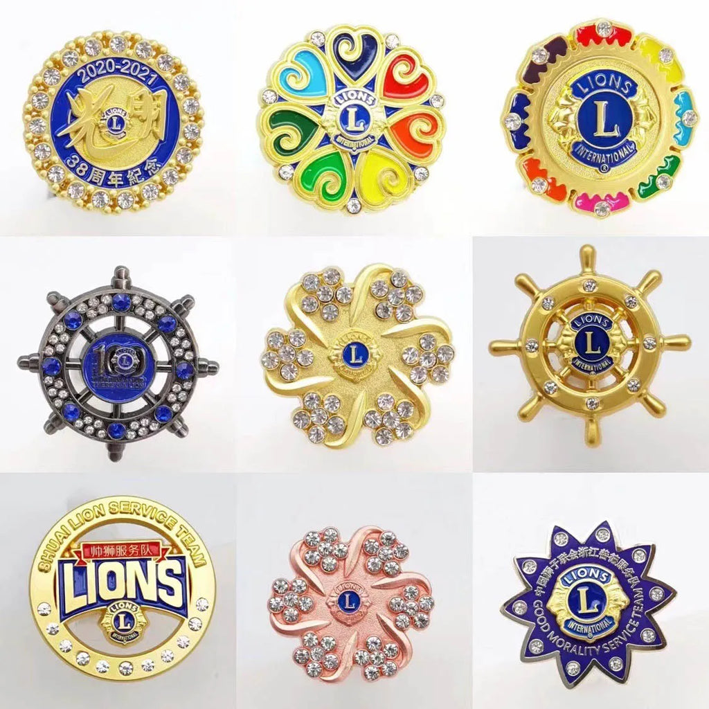Badge Customized Brooch Clothes Pin Gift Souvenir Custom Key Ring Soft/Hard Enamel Metal Logo Magnetic Badge Coin DIY Lapel Pins