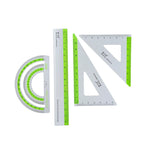 4-Piece Aluminum Ruler Set - Multi-Size Measuring Tools for School, Office & DIY Projects
