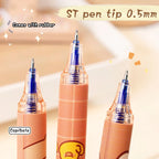 6Pcs Cute Capybara Gel Pen Set Kawaii Quick Drying Erasable Blue Ink Pens For School Office Stationery Supplies